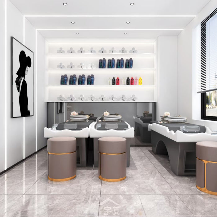 Elegant and Functional: Creating a Stunning Reception Desk for a Contemporary Beauty Parlor