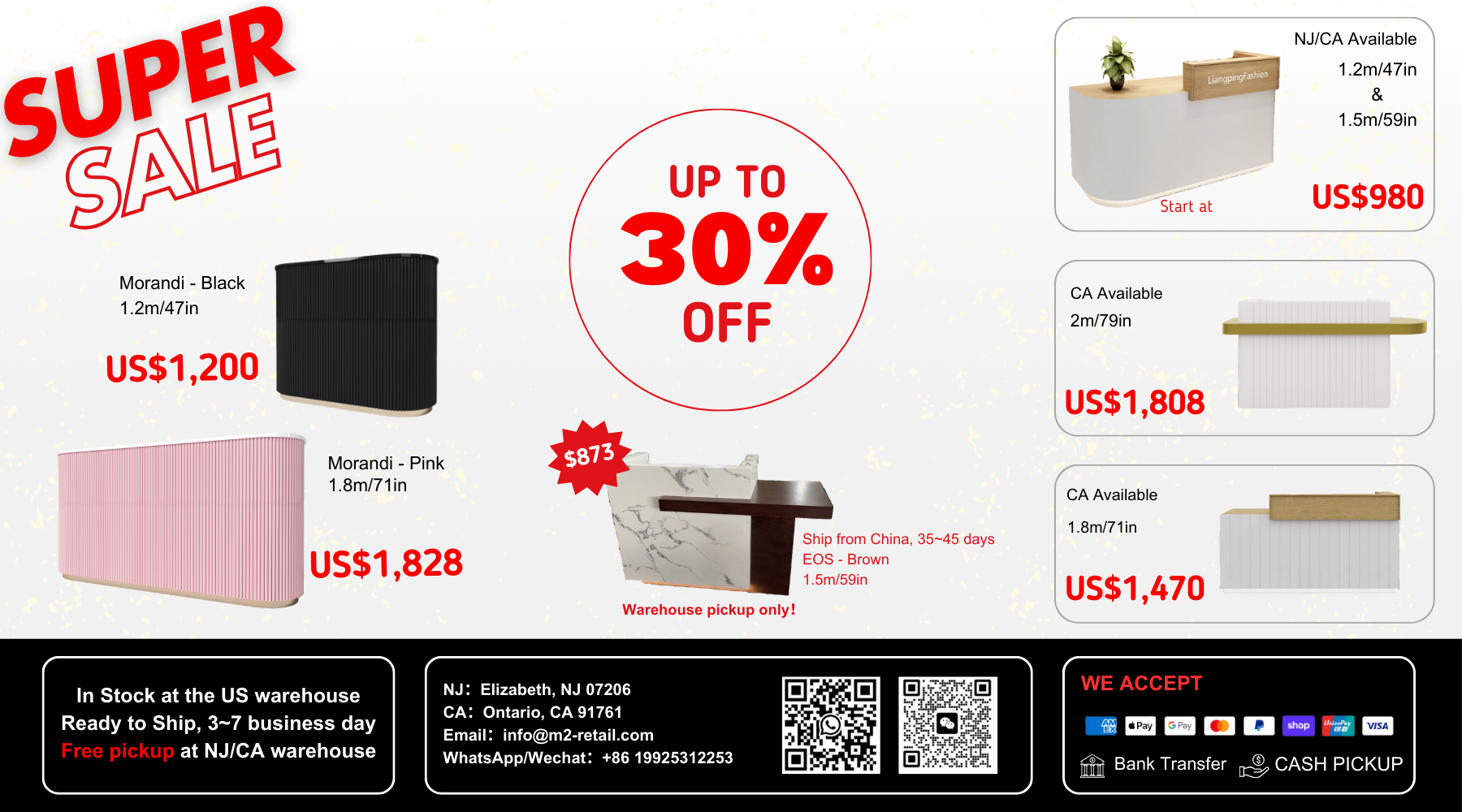 Exclusive Clearance Sale on Reception Desks – Limited Time Offer!