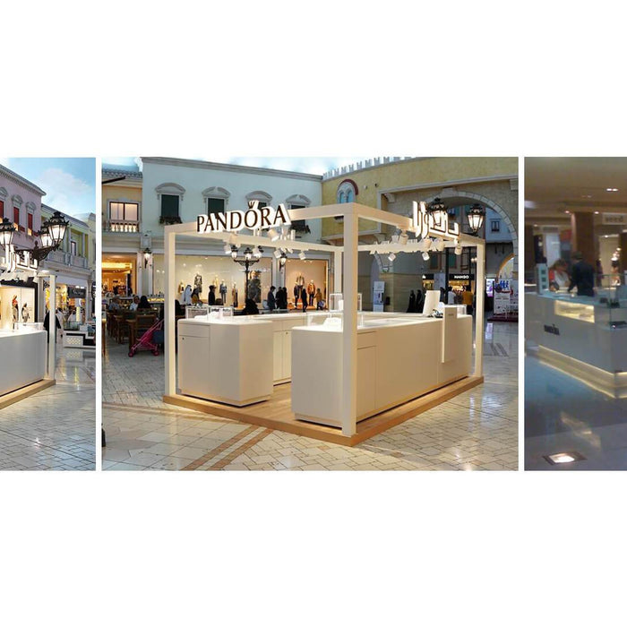 Display design of display cabinet of Pandora jewelry kiosk - M2 Retail
