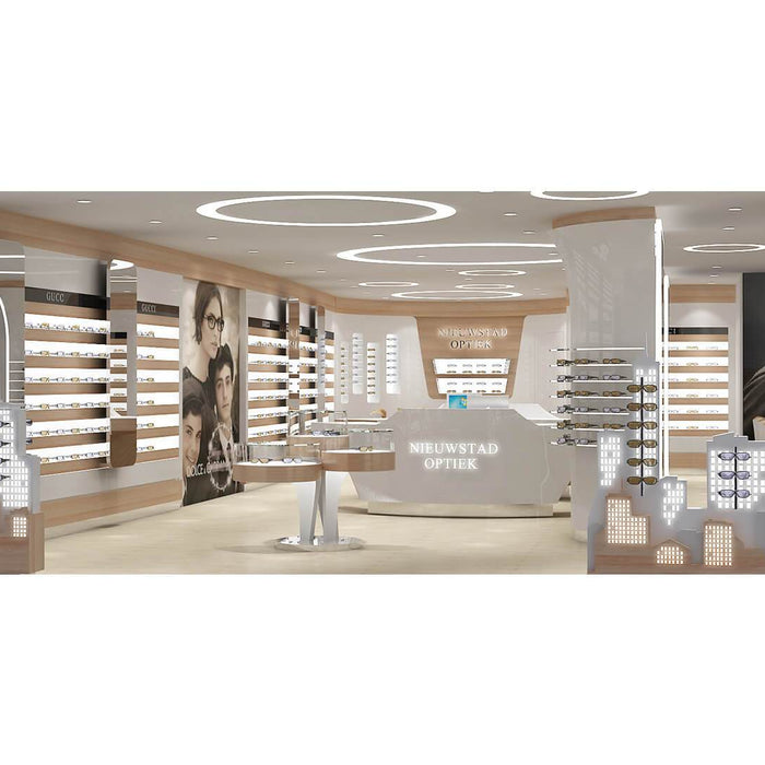 NIEUWSTAD OPTIEK Eyewear Shop Design Shaped Structure - M2 Retail