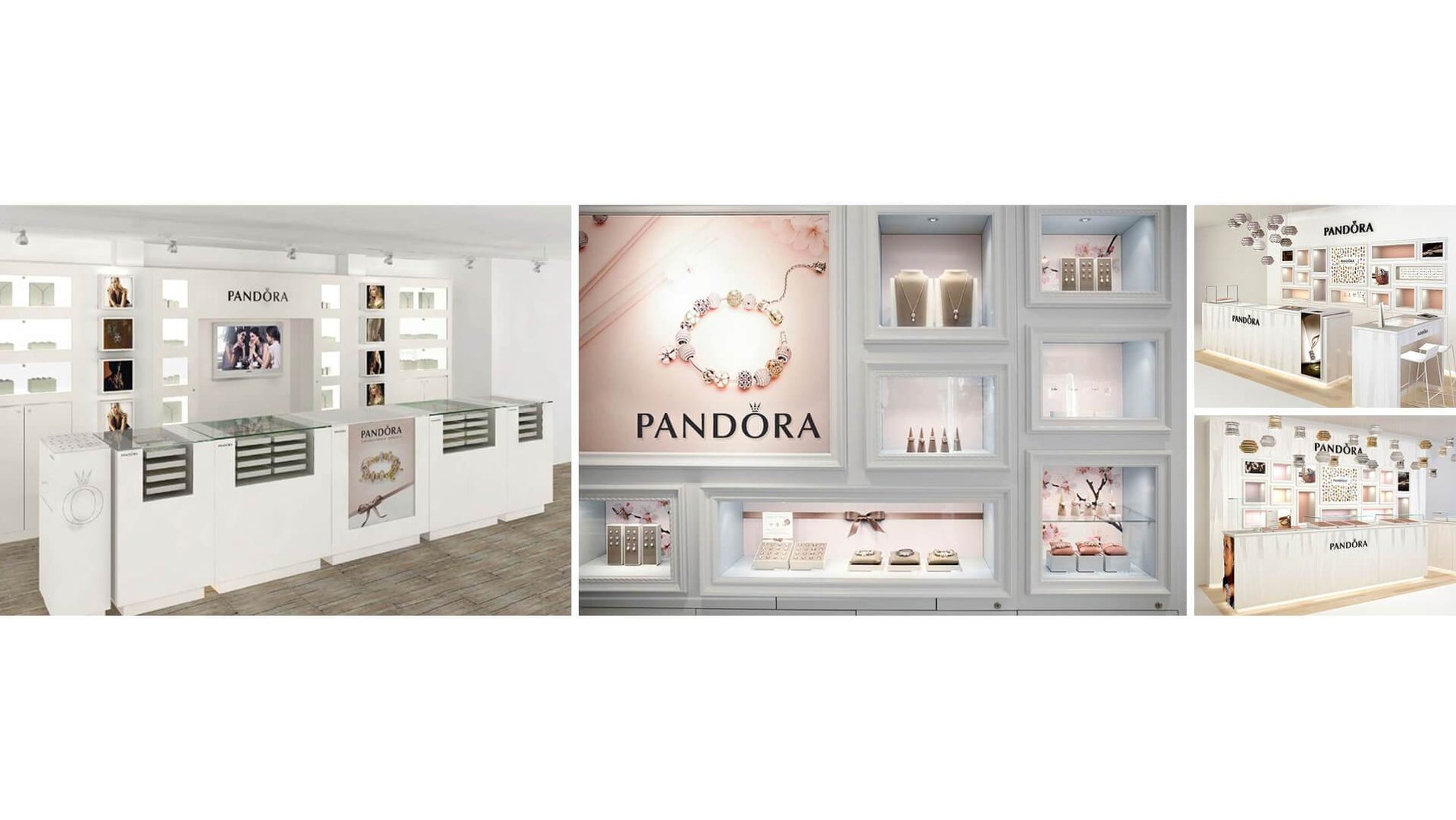 Pandora Rings In Store What do you think of the design of the Pandora jewelry shop? - M2 Retail