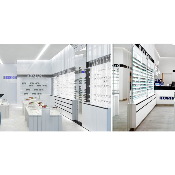 White Paint Eyewear Shop Design - M2 Retail