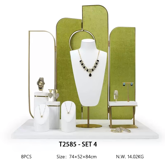 Luxury Grass Green Jewelry and Watch Display Stand - Counter Showcase Props