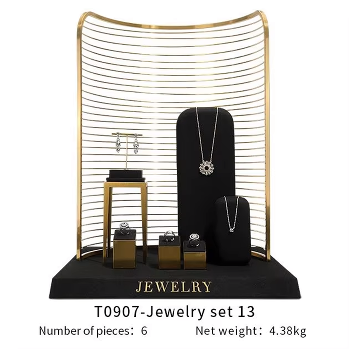 SETS-Black Ultra-Fine Jewelry Display Stand for Necklaces/Rings/Bracelets and Earrings