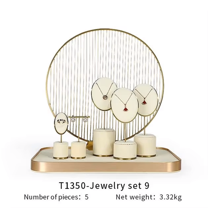 SETS-Ivory White Jewelry Display Stand - Earring, Ring, Bracelet, and Necklace Showcase Prop