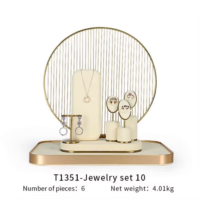 SETS-Ivory White Jewelry Display Stand - Earring, Ring, Bracelet, and Necklace Showcase Prop