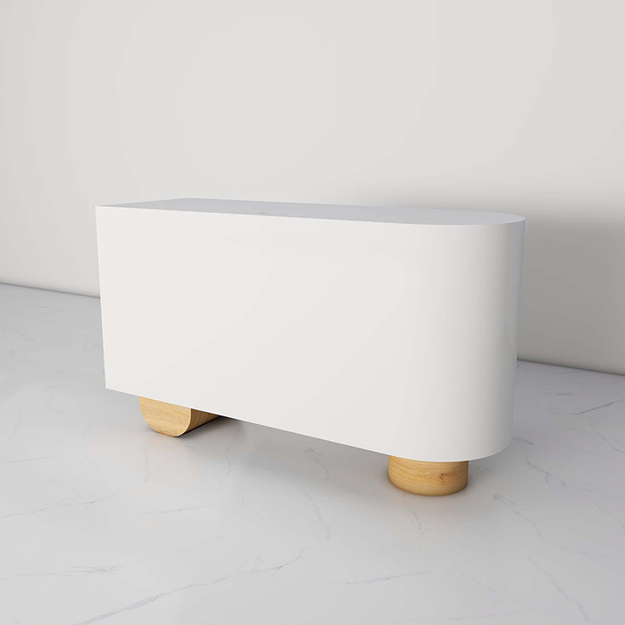 Ossa White Elegant Custom Reception Desk