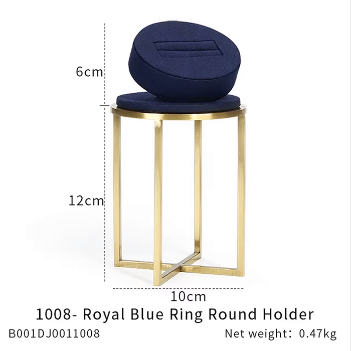 SINGLE - Royal Blue Jewelry and Watch Display Stand - Ultra-Fiber Showcase Props