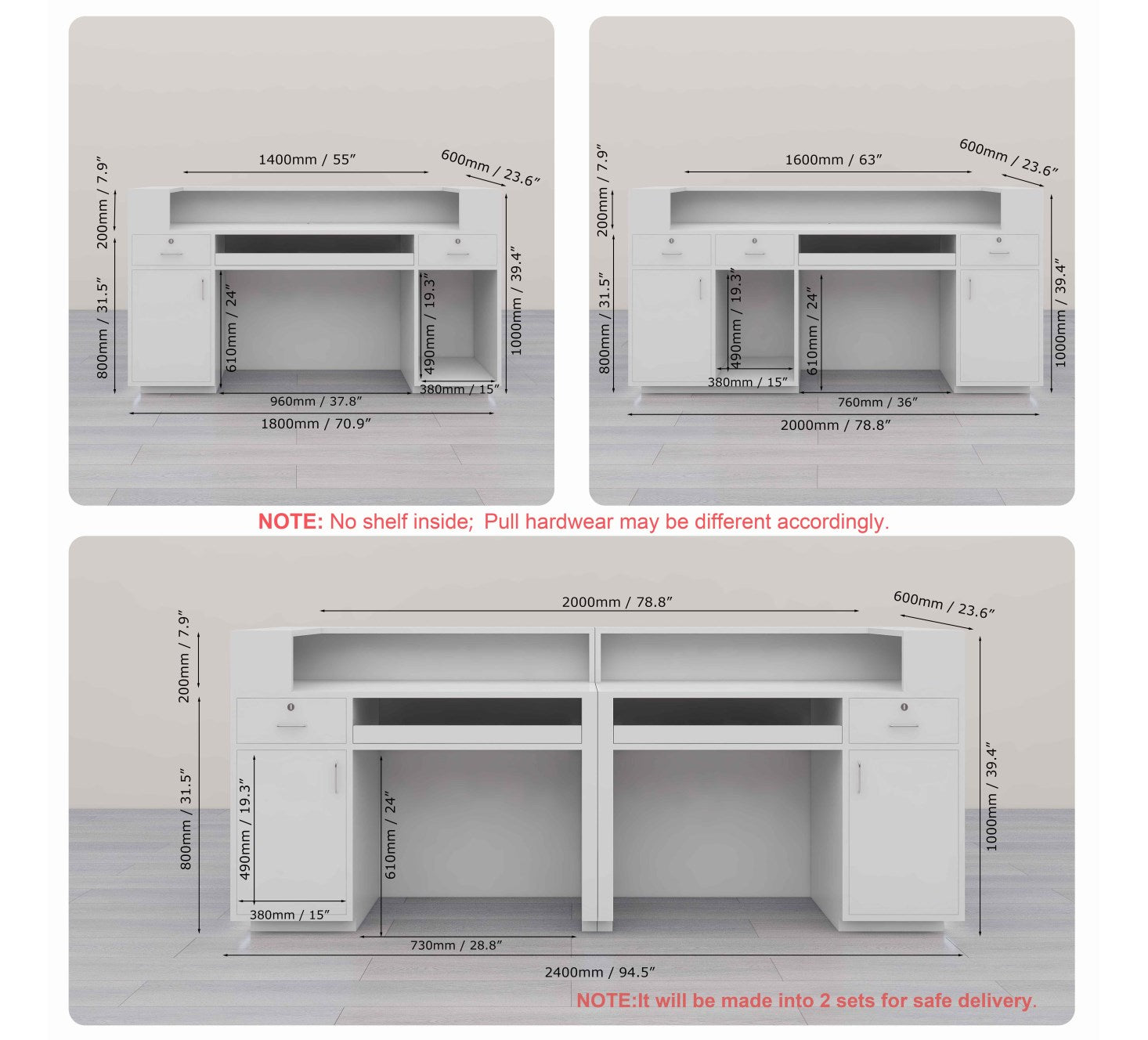 Danu Big Retail Reception Desk