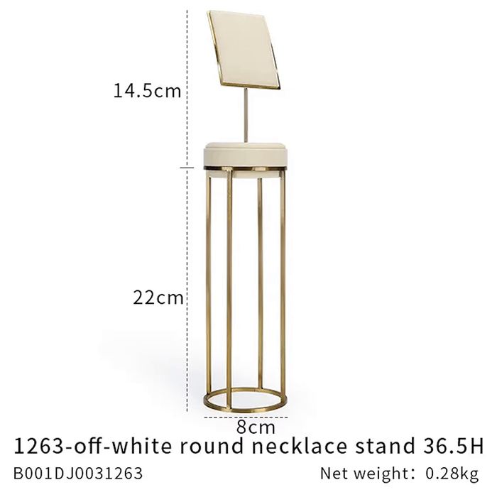 SINGELS-Ivory White Metal Jewelry and Watch Display Stand - Luxury Earring and Ring Showcase