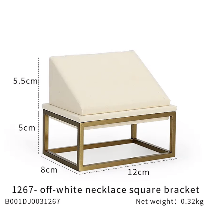 SINGELS-Ivory White Metal Jewelry and Watch Display Stand - Luxury Earring and Ring Showcase