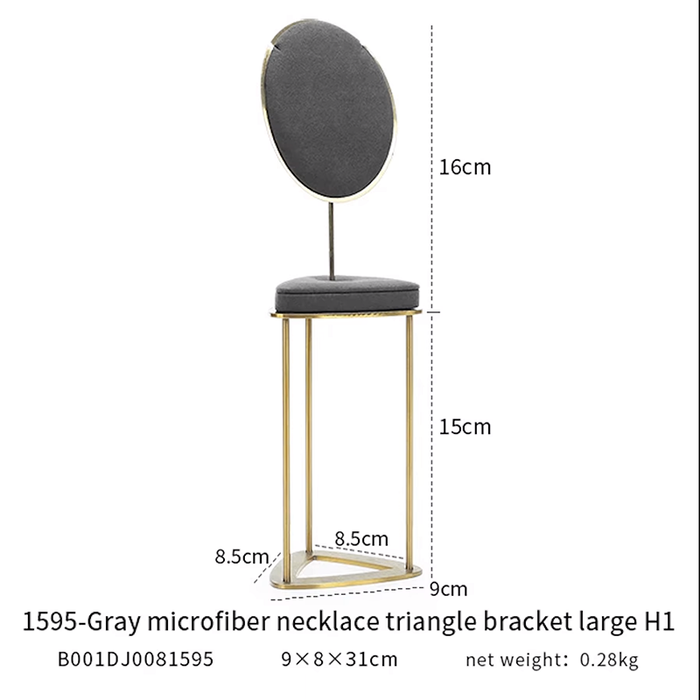 SINGLES-M2 Items New High-End Gray Jewelry Display Stands for Necklaces, Bracelets, Earrings, and Rings