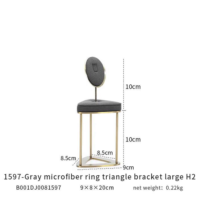 SINGLES-M2 Items New High-End Gray Jewelry Display Stands for Necklaces, Bracelets, Earrings, and Rings