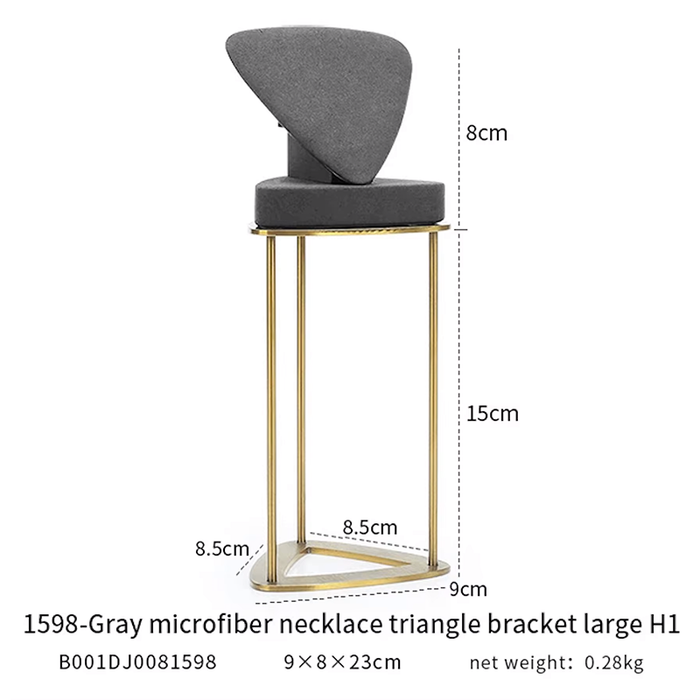 SINGLE - M2 Items New High-End Gray Jewelry Display Stands for Necklaces, Bracelets, Earrings, and Rings