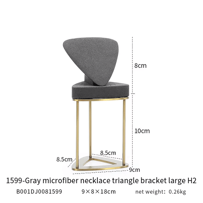 SINGLE - M2 Items New High-End Gray Jewelry Display Stands for Necklaces, Bracelets, Earrings, and Rings