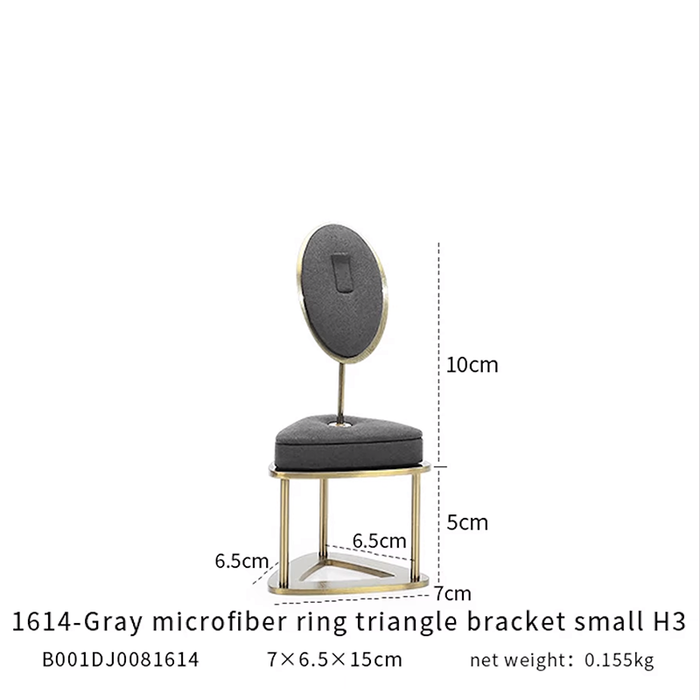 SINGLE - M2 Items New High-End Gray Jewelry Display Stands for Necklaces, Bracelets, Earrings, and Rings