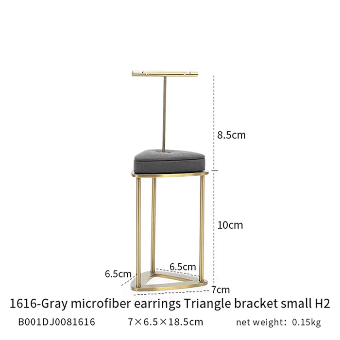 SINGLES-M2 Items New High-End Gray Jewelry Display Stands for Necklaces, Bracelets, Earrings, and Rings