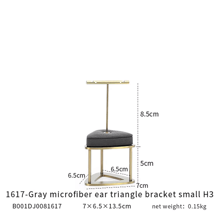 SINGLE - M2 Items New High-End Gray Jewelry Display Stands for Necklaces, Bracelets, Earrings, and Rings