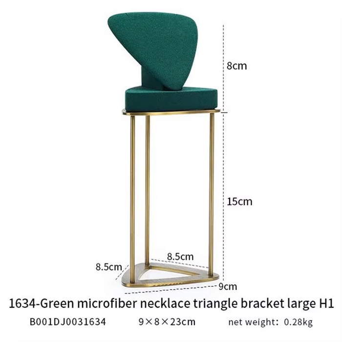 M2 Green Luxury Single Jewelry Display Stand for Necklaces, Rings, and Bracelets - High-End Jewelry Display Props