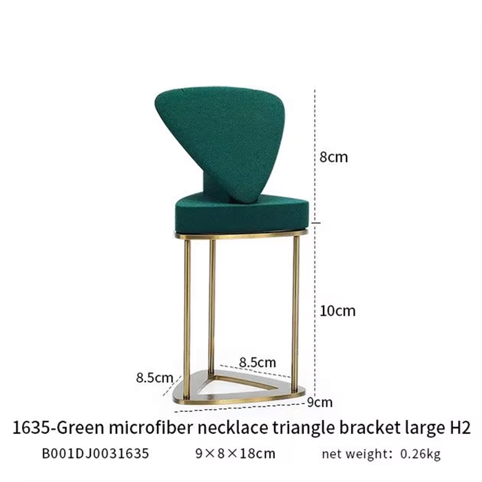 M2 Green Luxury Single Jewelry Display Stand for Necklaces, Rings, and Bracelets - High-End Jewelry Display Props