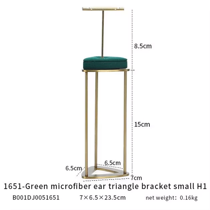 M2 Green Luxury Single Jewelry Display Stand for Necklaces, Rings, and Bracelets - High-End Jewelry Display Props