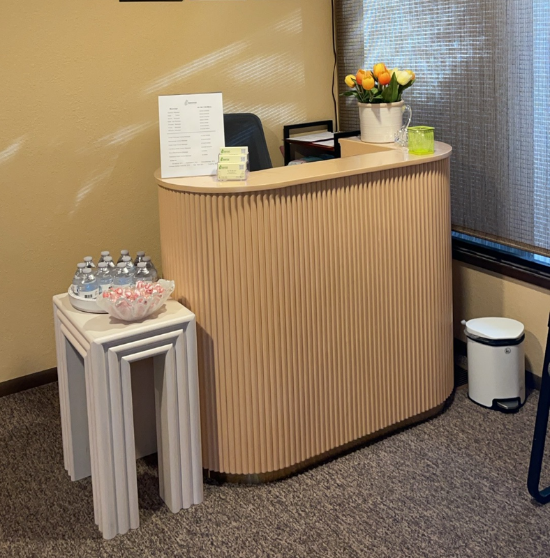 UPGRADED Morandi Reeded Reception Desk