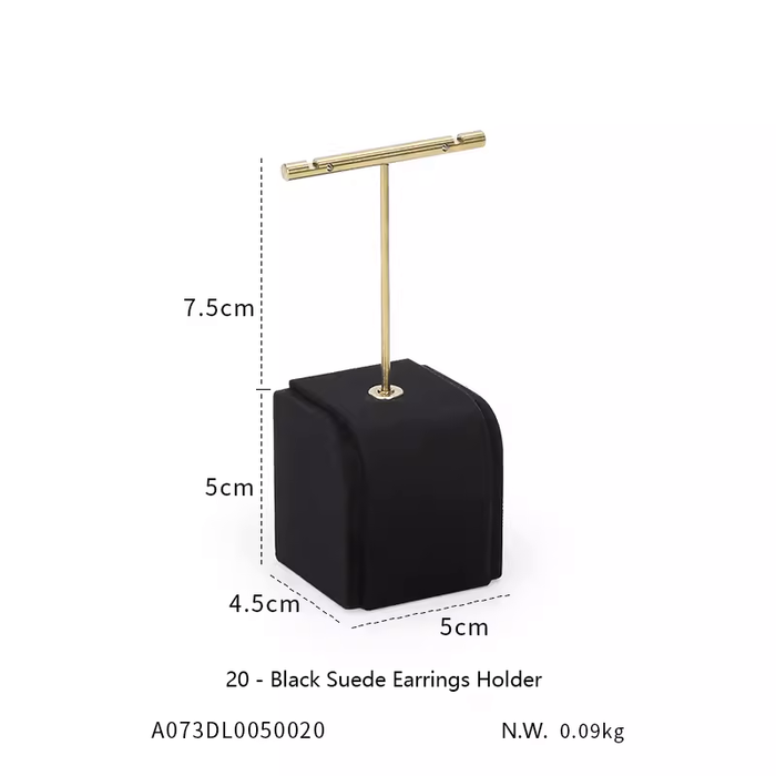 M2 Items Black Velvet Jewelry Display Stand for Necklaces, Rings, and Earrings - Luxury Jewelry Props