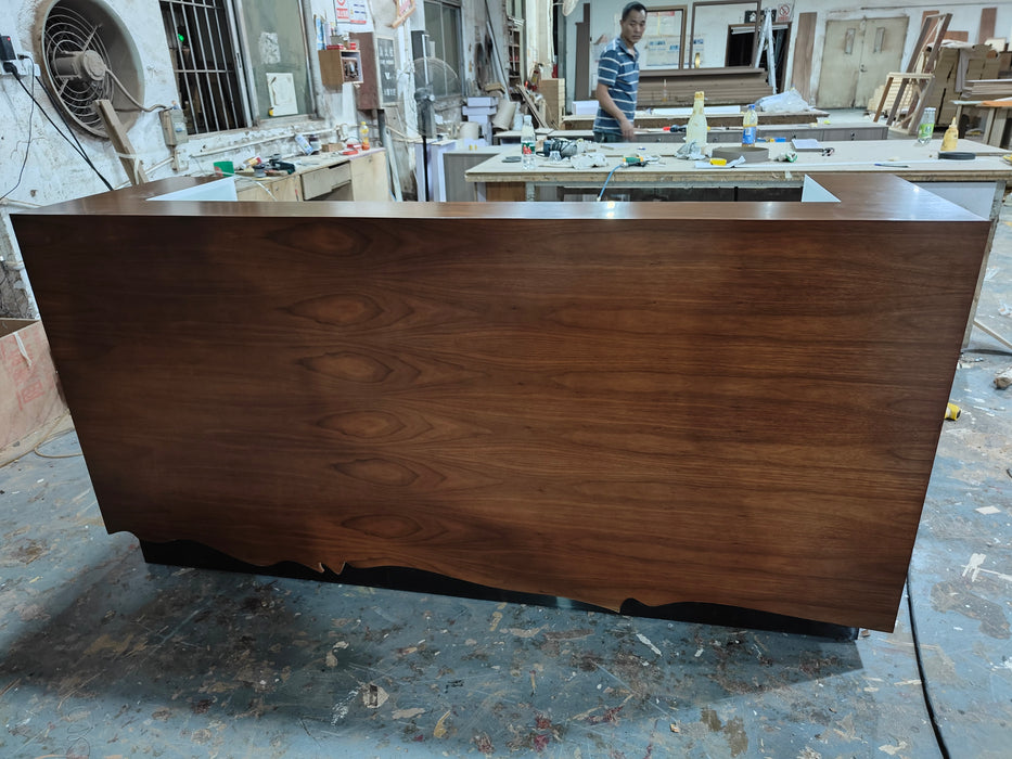 Worlen Wood Grain Custom Reception Desk