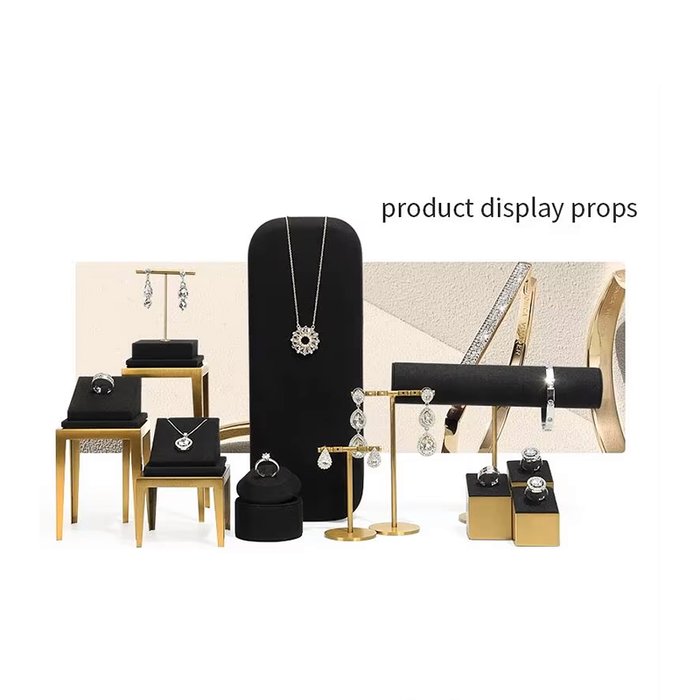 SETS-Black Ultra-Fine Jewelry Display Stand for Necklaces/Rings/Bracelets and Earrings