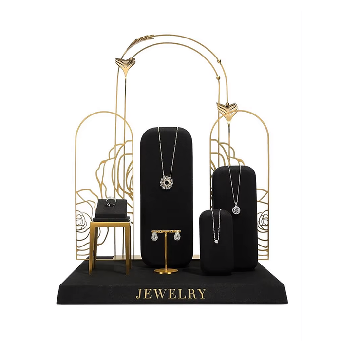 SETS-Black Ultra-Fine Jewelry Display Stand for Necklaces/Rings/Bracelets and Earrings