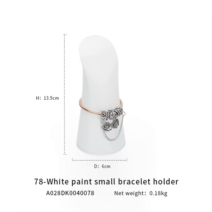 M2 White and Pink Pandora Lacquered Jewelry Display Stand for Bracelets, Rings, and Necklaces - High-End Jewelry Props