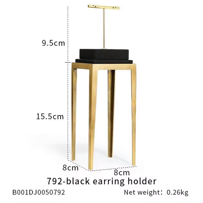 SINGLE-Black Ultra-Fine Jewelry Display Stand for Necklaces/Rings/Bracelets and Earrings