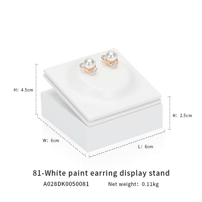 M2 White and Pink Pandora Lacquered Jewelry Display Stand for Bracelets, Rings, and Necklaces - High-End Jewelry Props