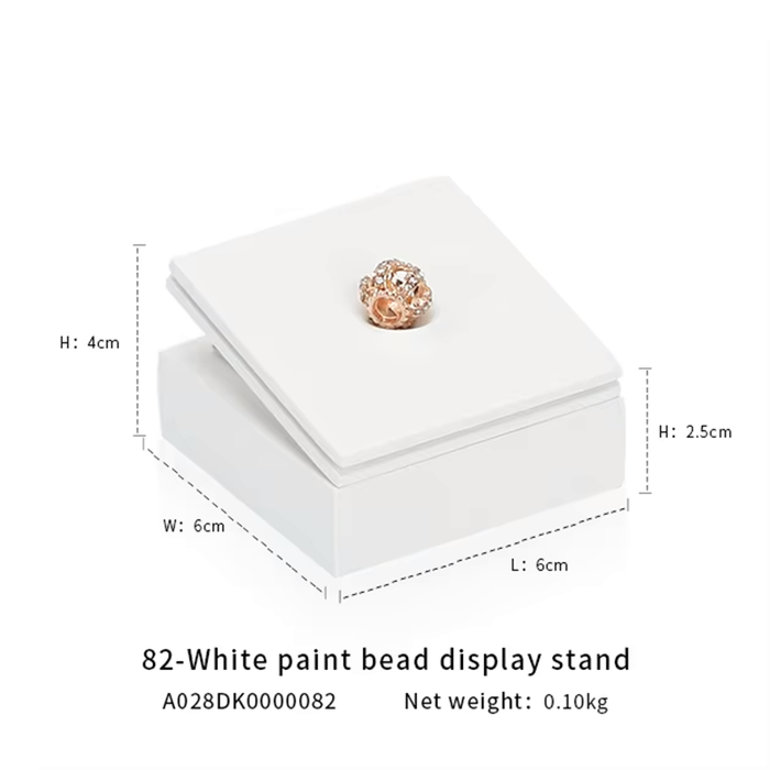 M2 White and Pink Pandora Lacquered Jewelry Display Stand for Bracelets, Rings, and Necklaces - High-End Jewelry Props