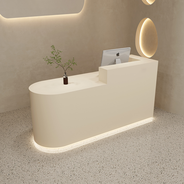 Dione Simple Fashion Reception Desk with LED