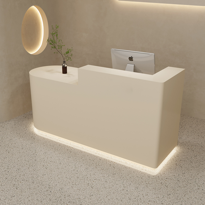 Dione Simple Fashion Reception Desk with LED