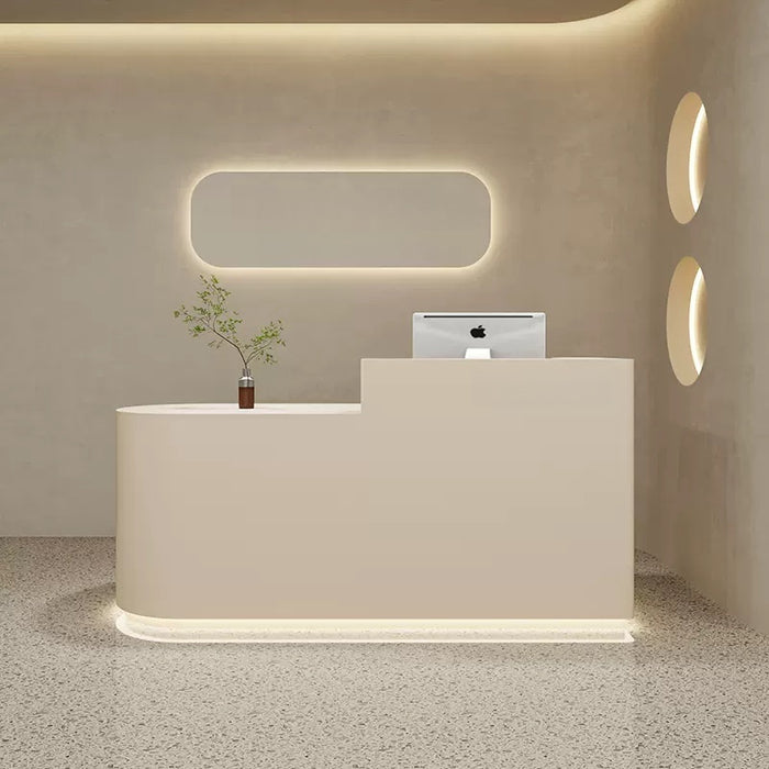 Dione Simple Fashion Reception Desk with LED