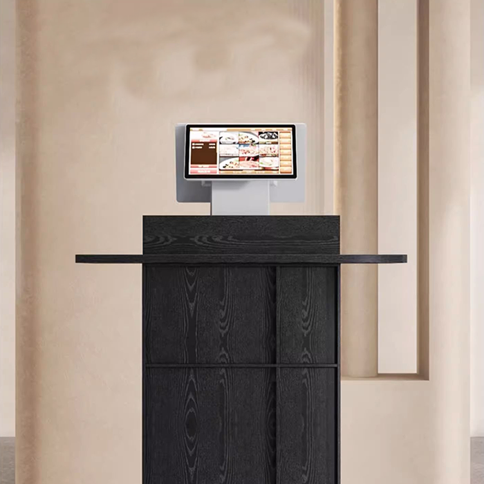 Belus Small Reception Desk with Wheels