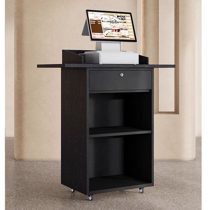 Belus Small Reception Desk with Wheels