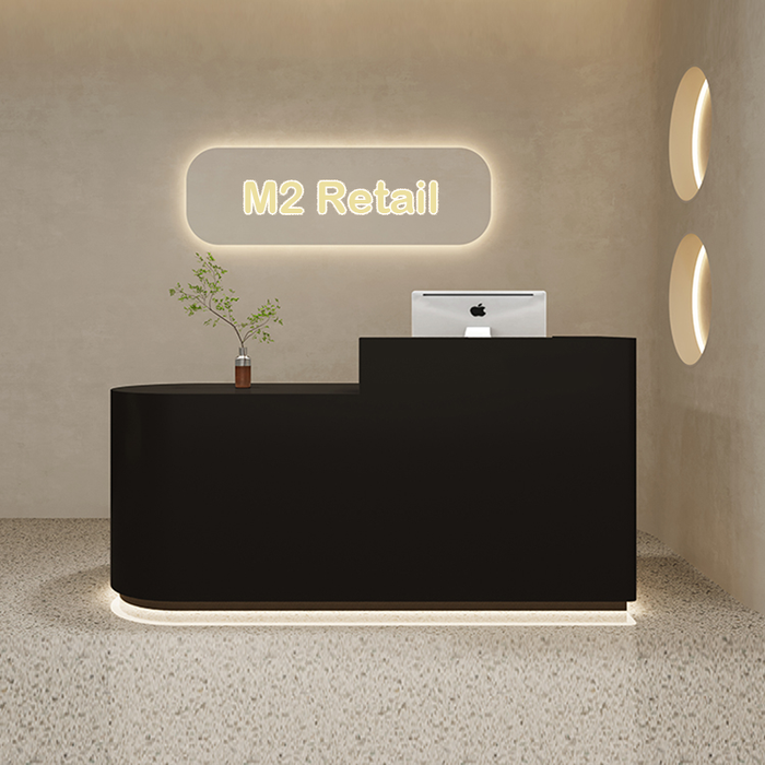 Dione Simple Fashion Reception Desk with LED