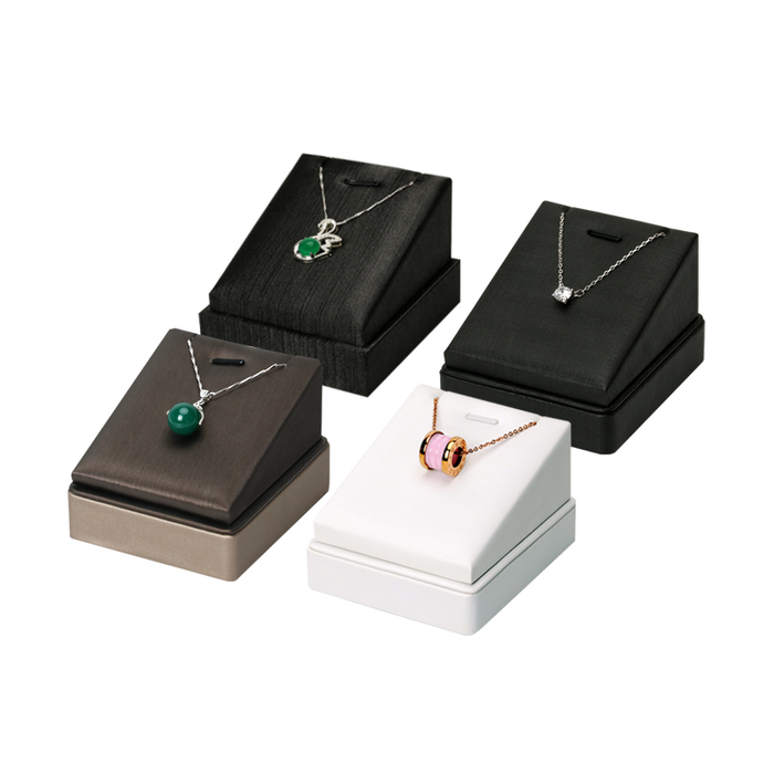 Complete Jewelry Display Set with Necklace Pendant Tray and Showcase Stand Ensemble