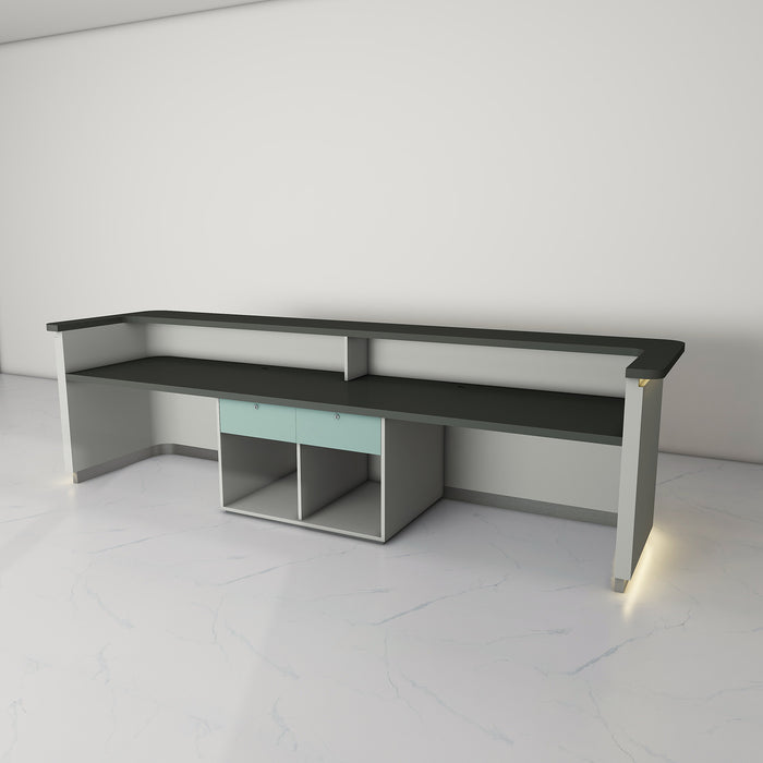 Faus 11ft Extra-long Custom Modern Office Reception Desk（2）- M2 Retail