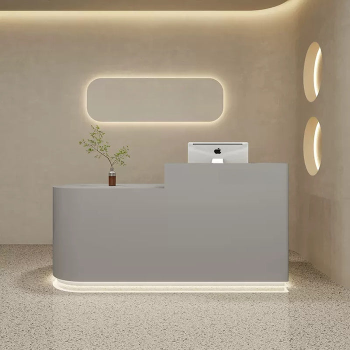 Dione Simple Fashion Reception Desk with LED