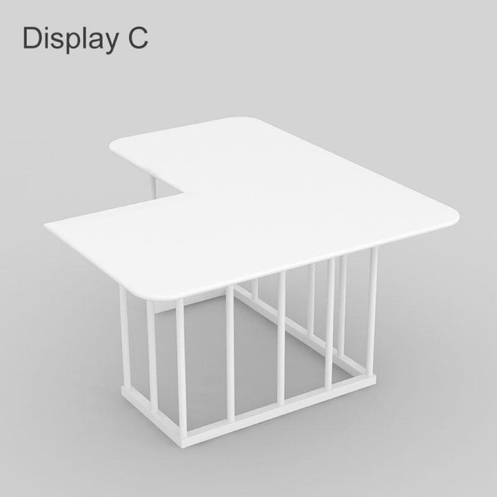 Pure White Retail Store WIndow Display Ideas with Promotion Table and Counter for Clothing Store