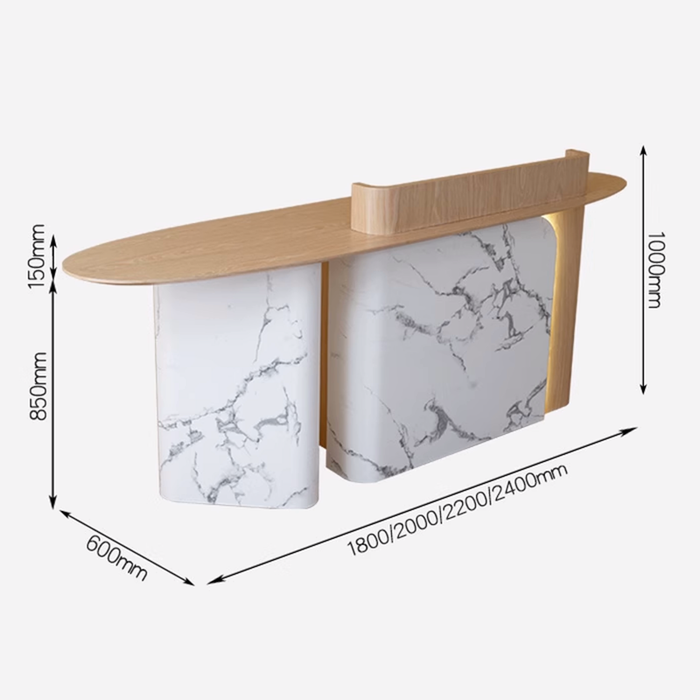 Ion Design Models Creative Marble Reception Desk