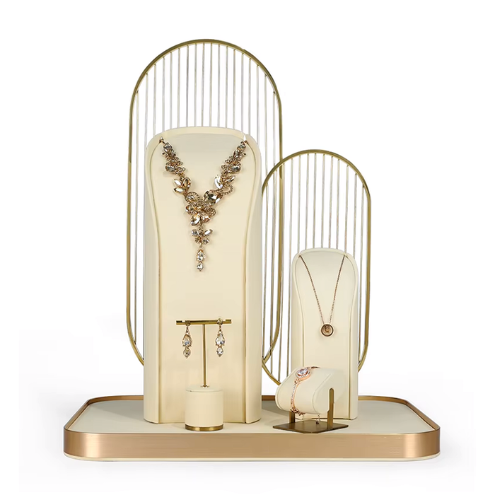 SINGLES-Ivory White Jewelry Display Stand - Earring, Ring, Bracelet, and Necklace Showcase Prop