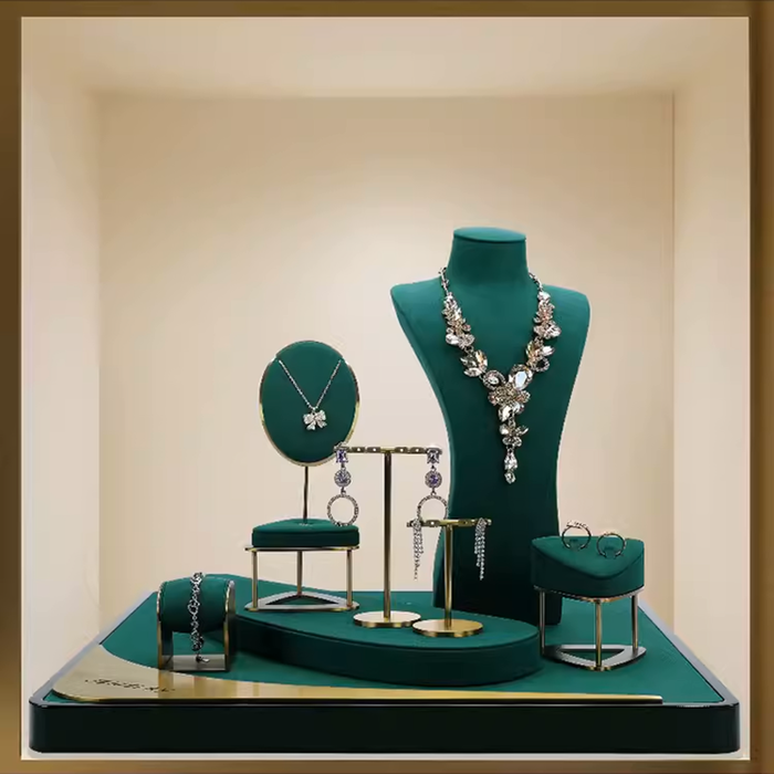 Luxury Jewelry Display Stand Set for Necklaces, Rings, and Bracelets - High-End Jewelry Display Props