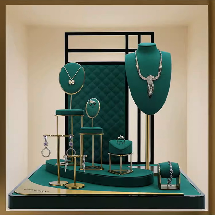 Luxury Jewelry Display Stand Set for Necklaces, Rings, and Bracelets - High-End Jewelry Display Props