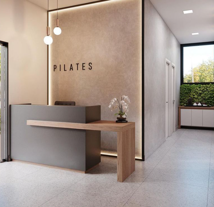 Linus Modern Large Reception Desk — M2 Retail