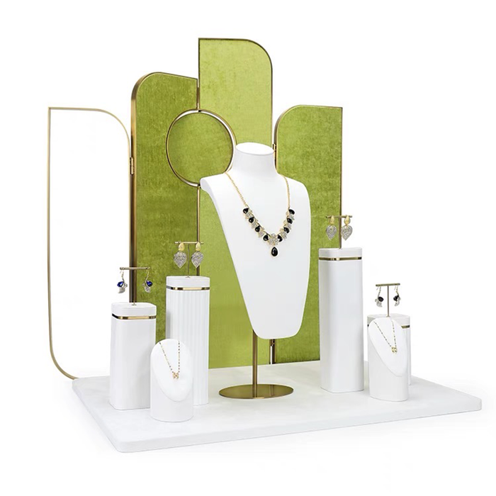 Luxury Grass Green Jewelry and Watch Display Stand - Counter Showcase Props